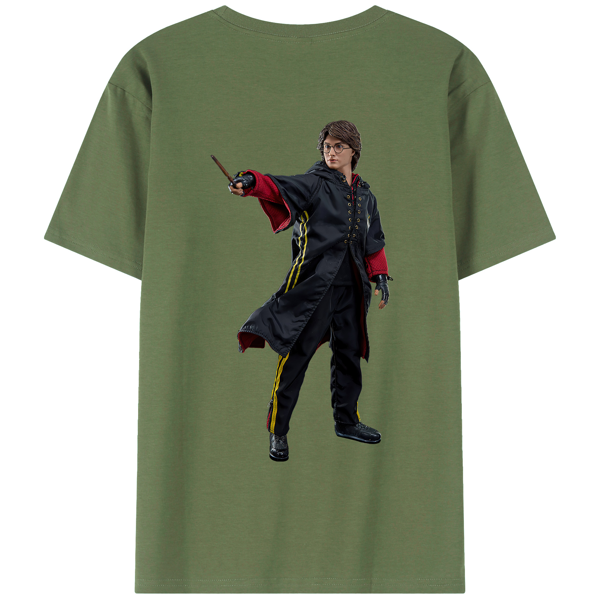 （画像用） Harry Potter ハリー・ポッターシリーズ 綿100％ メンズ半袖Tシャツ（バックプリント） 通気性